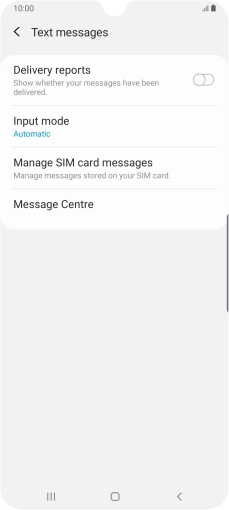 Press Message Centre.