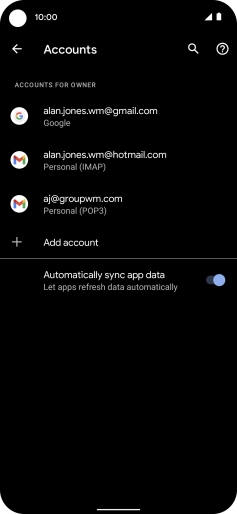 Press the indicator next to 