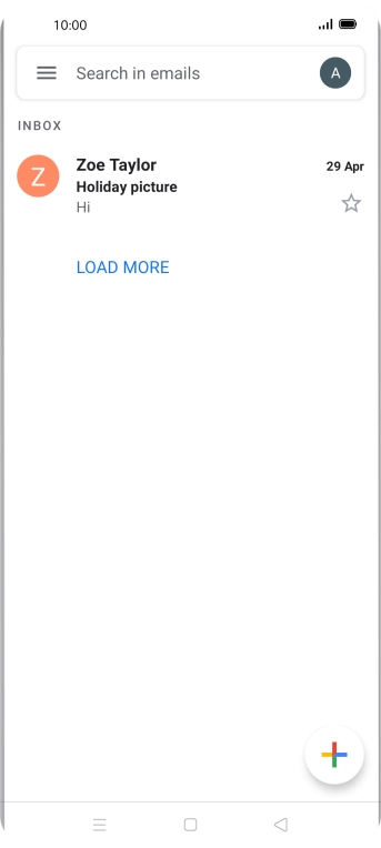 Press the new email icon.