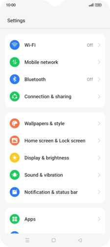 Press Connection & sharing.