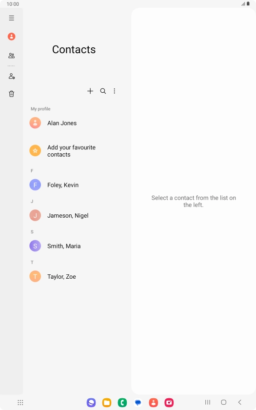 Press the new contact icon.