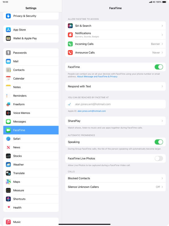 Press the indicator next to 