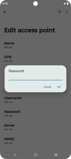 Key in secure and press OK.