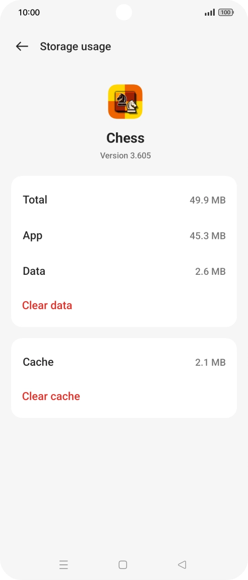 Press Clear cache.