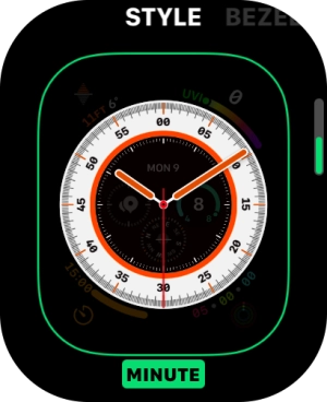 Turn the Digital Crown to change between the different designs.