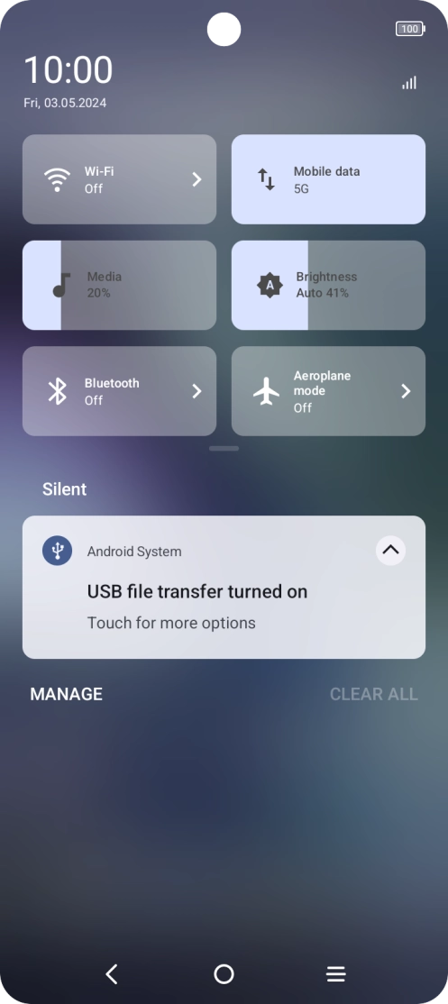 Press Touch for more options.