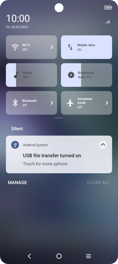Press Touch for more options.