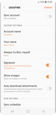 Press the indicator next to 