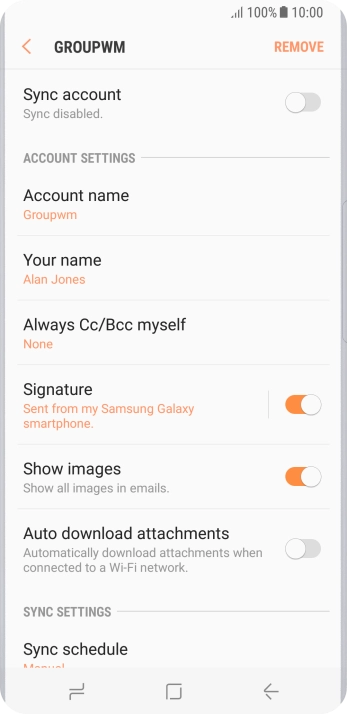 Press the indicator next to 