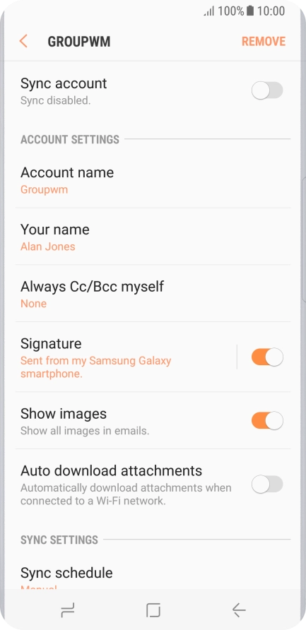 Press the indicator next to 
