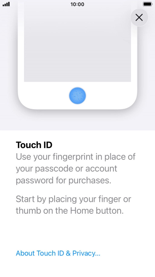 Follow the instructions on the screen to add your fingerprint.