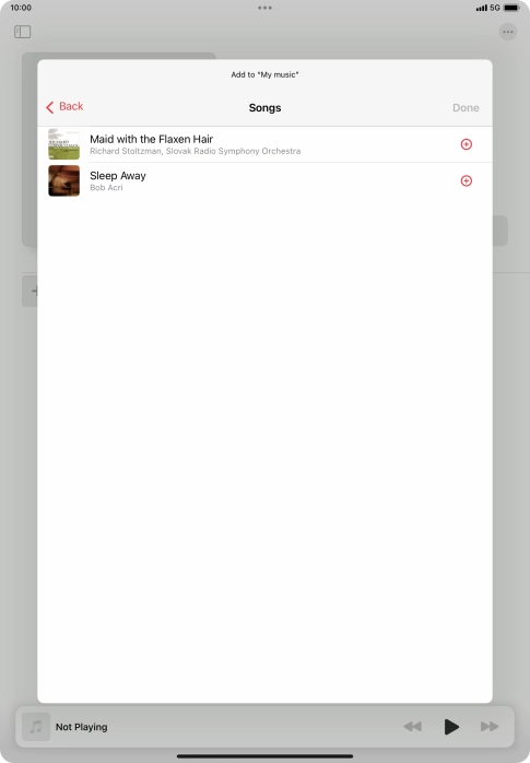Go to the required category and press the required audio file.