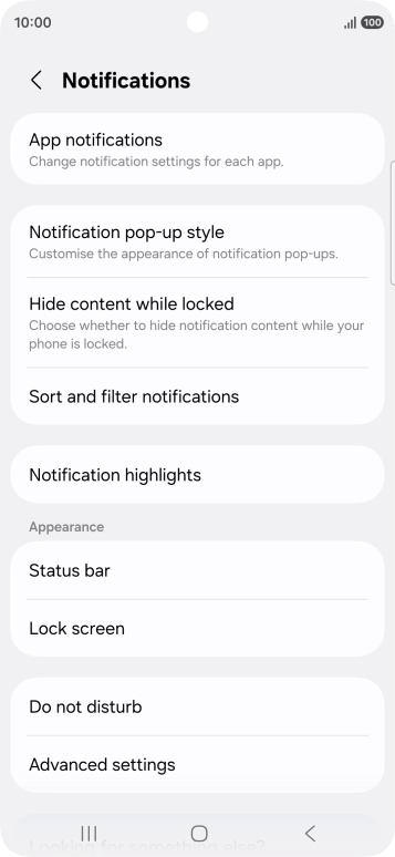 Press App notifications.