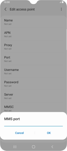 Key in 8080 and press OK.
