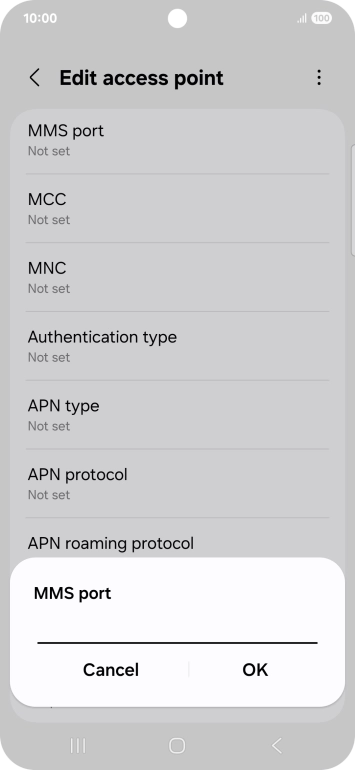 Key in 8080 and press OK.