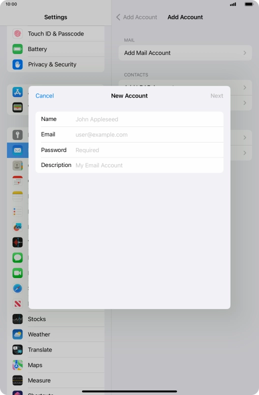 Press Name and key in the required sender name.