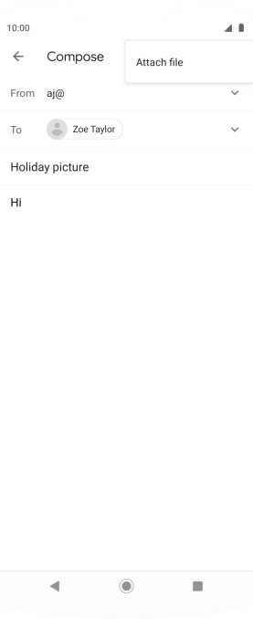 Press Attach file and go to the required folder.