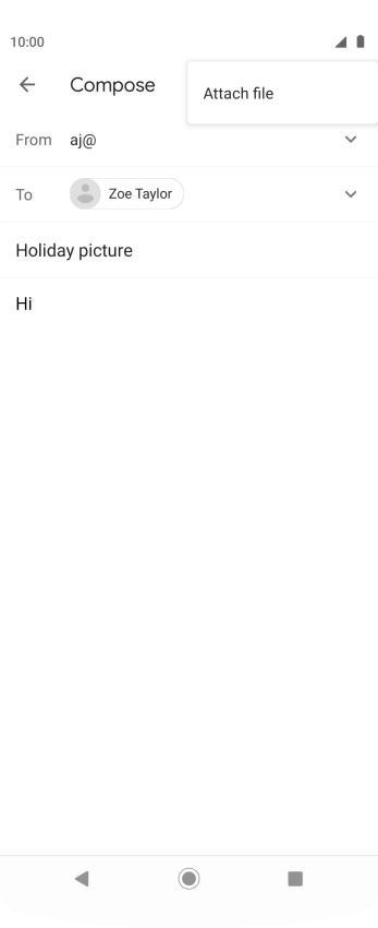 Press Attach file and go to the required folder.