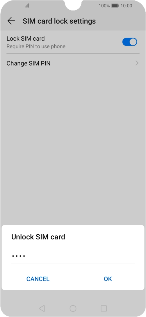 Key in your PIN and press OK. The default PIN is 1111.