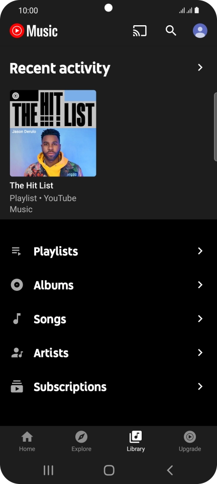 Press the required category and go to the required audio file.