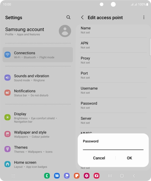 Key in secure and press OK.