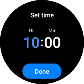 Slide your finger up or down on the screen to set the required time.