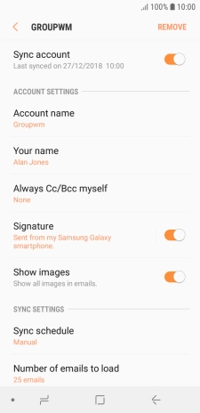 Press the indicator next to 