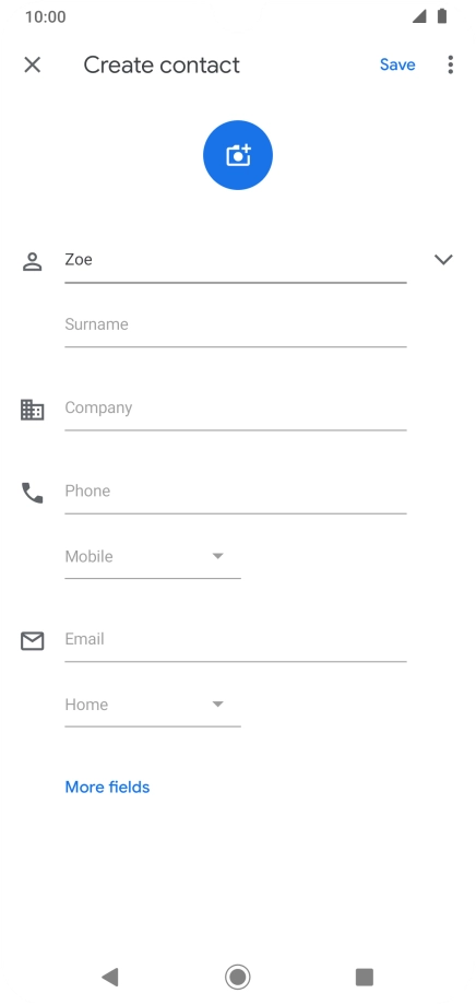 Press Surname and key in the last name.