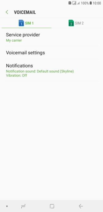 Press the required SIM.