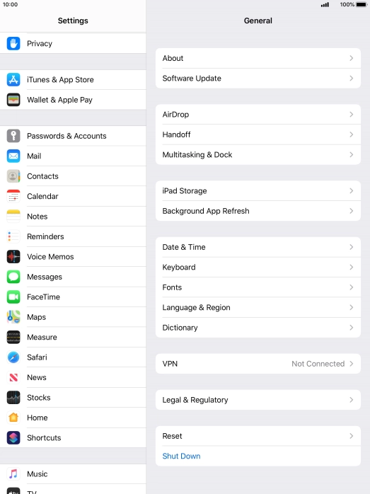 Press iTunes & App Store.