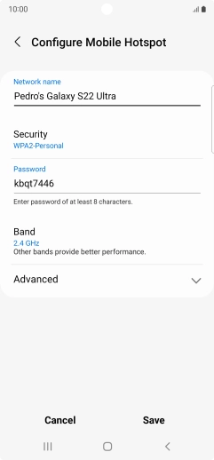Press the field below 