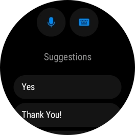 Press the microphone icon and follow the instructions on the screen to record and send the required reply.