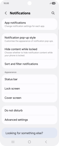 Press App notifications.