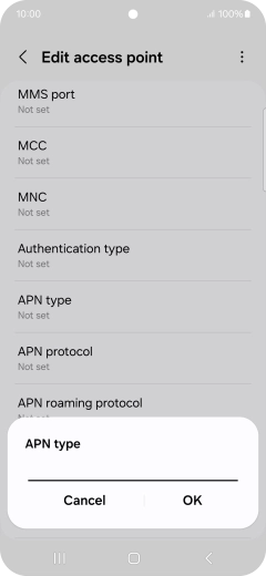 Key in mms and press OK.