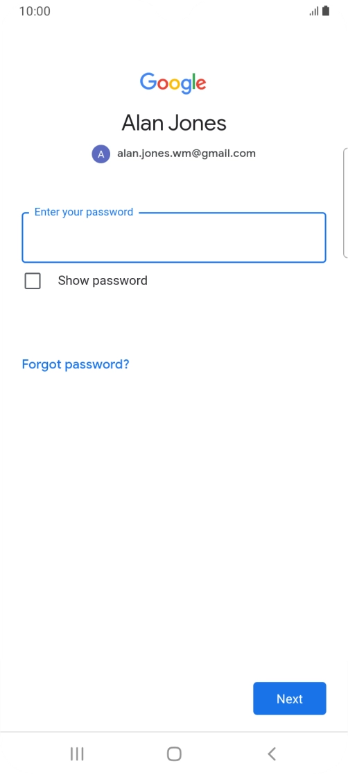 Press the field below 