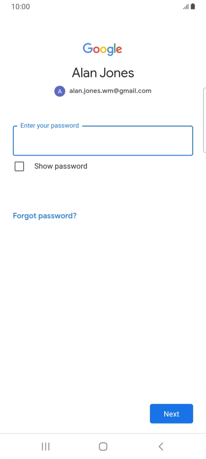 Press the field below 