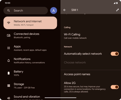 Press Wi-Fi Calling.