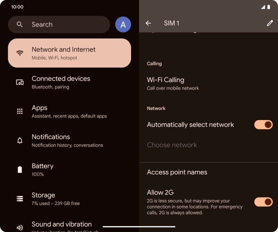 Press Wi-Fi Calling.