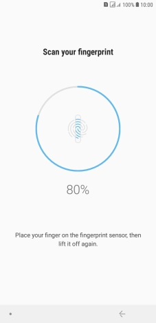 Follow the instructions on the screen to create the phone lock code using your fingerprint.