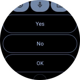 Press the required reply.