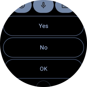 Press the required reply.