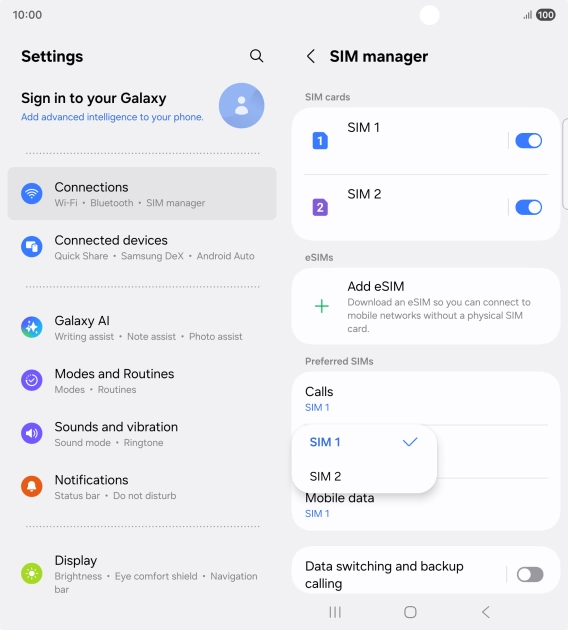 Press the required price plan.