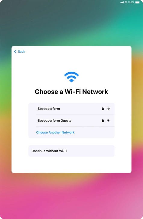 Press the required Wi-Fi network.
