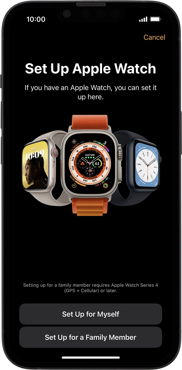 On your phone: When this screen is displayed, your Apple Watch is connected to your phone.