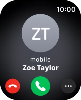 Press the Digital Crown when you get a call.