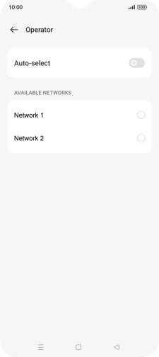 Press the required network.