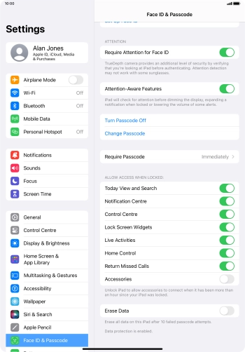 Press the indicator next to 