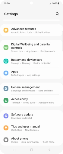 Press Software update.