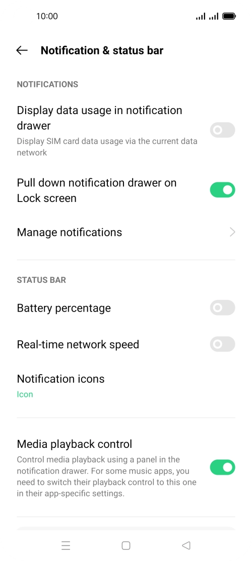 Press Manage notifications.