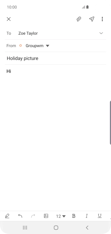 Press the attachment icon.